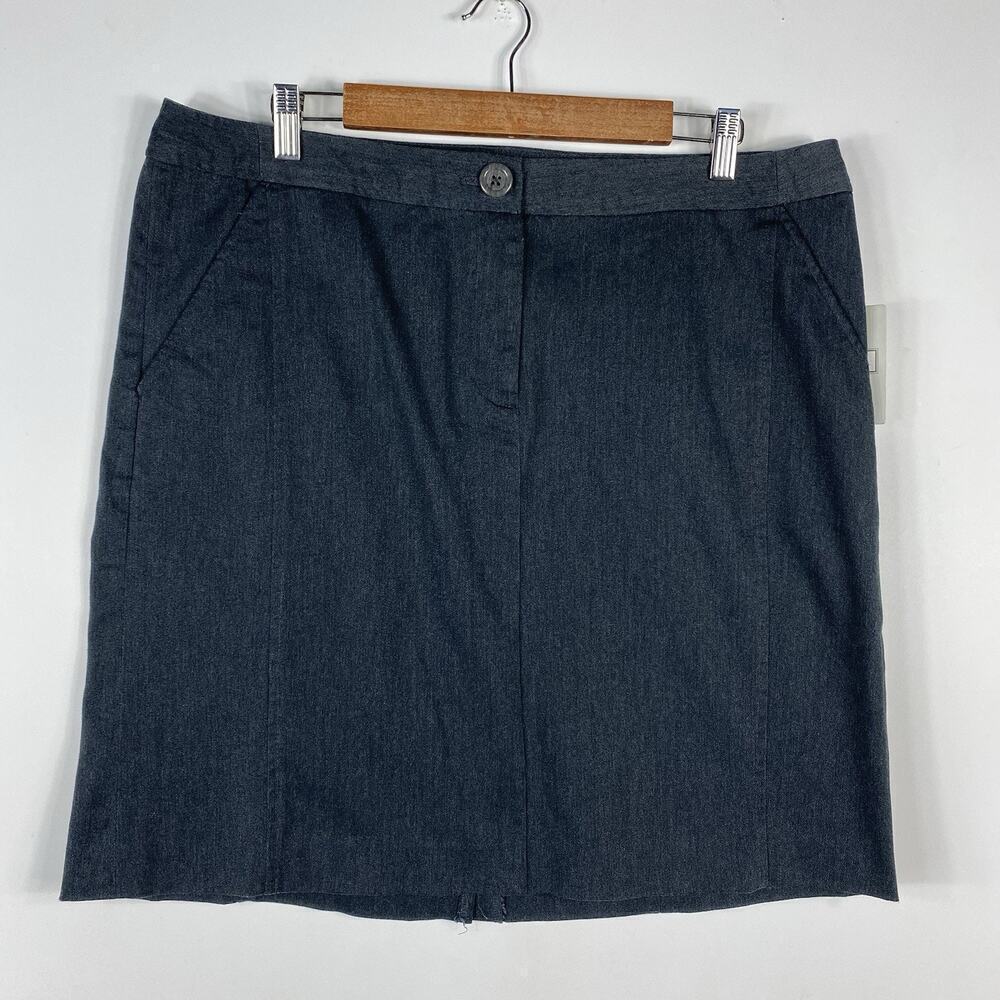 Merona Size 14 Twill Skirt Dark Gray